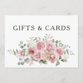 Modern Pink Roses Gifts & Cards Sign for Frame (Voorkant)