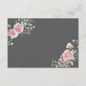 Modern Pink Roses QR-code Details Graduation Informatiekaartje (Achterkant)