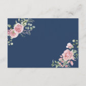 Modern Pink Roses QR-code Details Graduation Informatiekaartje (Achterkant)