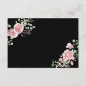 Modern Pink Roses QR-code Details Graduation Informatiekaartje (Achterkant)