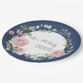 Modern Pink Roses Script Class of Graduation Papieren Bordje (Gekanteld)