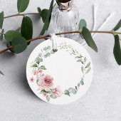 Modern Pink Roses Script Graduation Bedankjes Labels