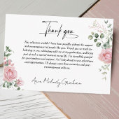 Modern Pink Roses Script Graduation Photo Bedankkaart