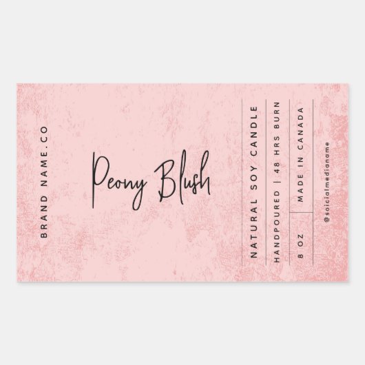 Modern Pink Rustic Label (Voorkant)