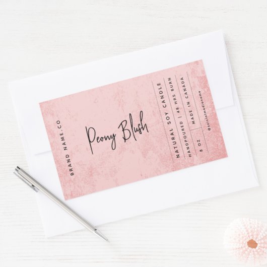 Modern Pink Rustic Label (Envelop)
