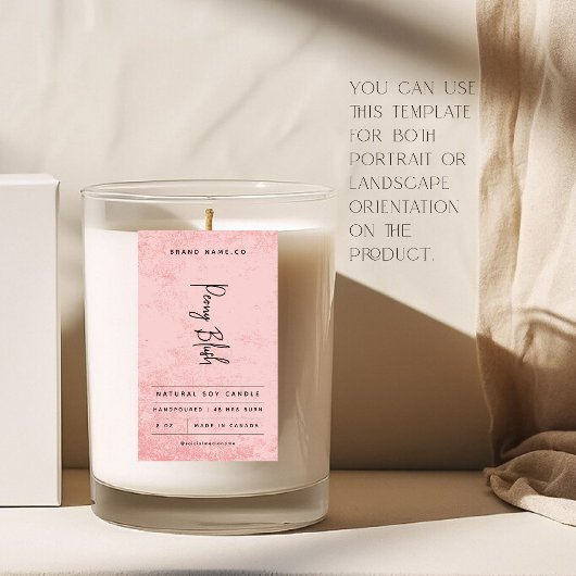 Modern Pink Rustic Label