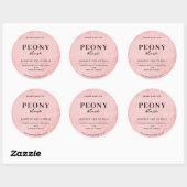 Modern Pink Rustic Ronde Sticker (Vel)