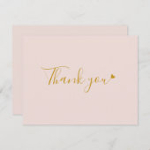 Modern Pink Script Business bedankkaart (Voorkant / Achterkant)