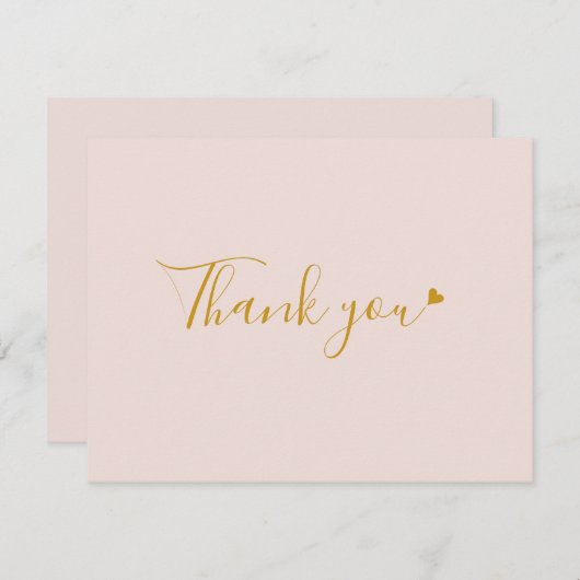 Modern Pink Script Business bedankkaart (Voorkant / Achterkant)