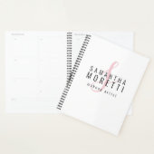 Modern Pink Script Make-up Artist Business Planner (Display)