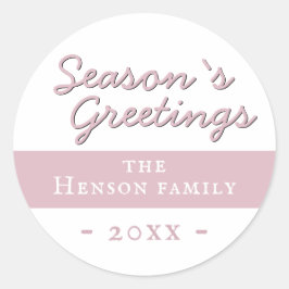 Modern Pink Seizoen Seizoen Vergroeten Vakantie Ronde Sticker