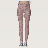 Modern Pink Snakeskin Leggings (Voorkant)