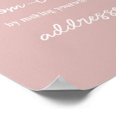 Modern Pink Snowflakes Envelope Station Poster (Hoek)