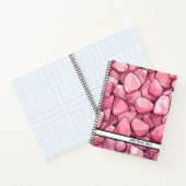 Modern Pink Stones Spiral Notitieboek (Binnen)