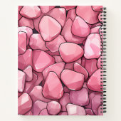 Modern Pink Stones Spiral Notitieboek (Achterkant)