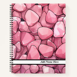 Modern Pink Stones Spiral Notitieboek