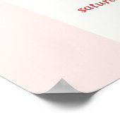 Modern Pink Stripe Heart Valentine Welcome Poster (Hoek)