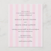 Modern Pink Stripes Elegant Budget Wedding Invite Flyer (Voorkant)