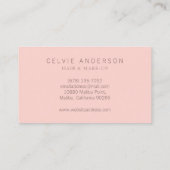 Modern Pink Subtle Glitter Bokeh | Visitekaartje (Achterkant)