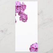 Modern Pink Summer Floral Wedding Menu Card (Achterkant)