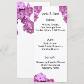 Modern Pink Summer Floral Wedding Menu Card (Voorkant / Achterkant)