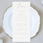 Modern Pink Taupe Calligraphy Wedding Menu<br><div class="desc">slim menu om het collectie aan te passen *als u meer papieren opties wilt,  kunt u dit ontwerp overbrengen naar een slim programma *of voor meer hulp contact met mij opnemen</div>