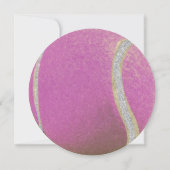 Modern Pink Tennis Ball Personalized Birthday Kaart (Achterkant)