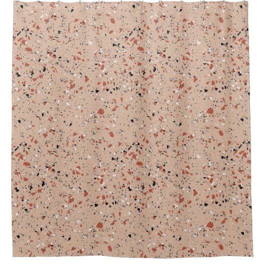 Modern Pink Terrazzo Marble Pattern Douchegordijn (Voorkant)