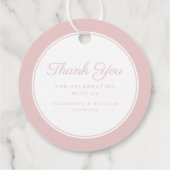 Modern Pink Thank You Girl Baptism Bedankjes Labels (Achterkant)