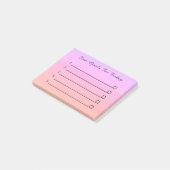 Modern Pink Trendy Post-it® Notes (Schuin)