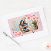 Modern Pink Tropical Holiday Botanical Photo  Rechthoekige Sticker (Envelop)
