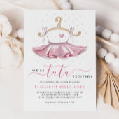 Modern Pink Tutu Ballerina Ballet Girl Baby shower Kaart