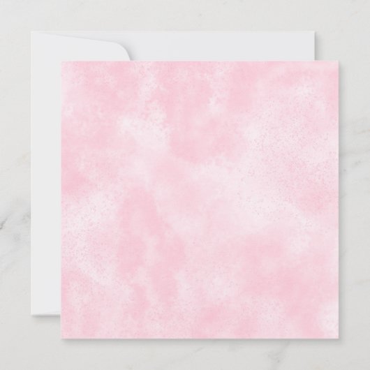 Modern Pink Typography Baby shower Uitnodiging (Achterkant)