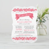 Modern Pink Umbrella Vrijgezellenfeest Kaart (Staand voorkant)