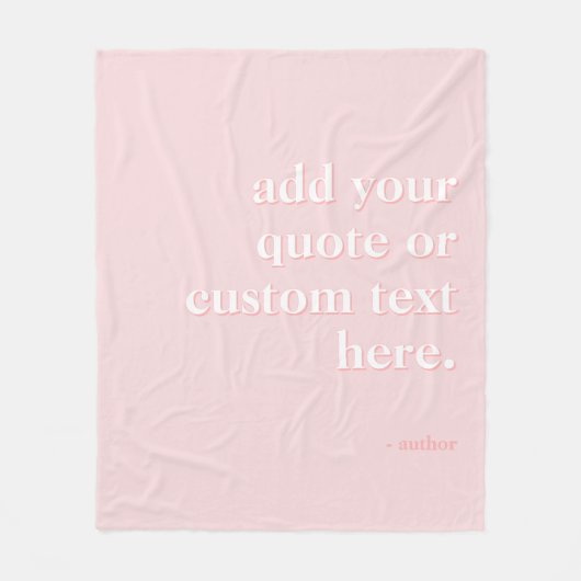 Modern Pink Voeg uw eigen offerte toe Fleece Deken (Voorkant)