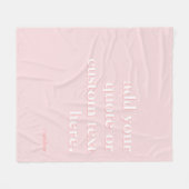 Modern Pink Voeg uw eigen offerte toe Fleece Deken (Voorkant (Horizontaal))