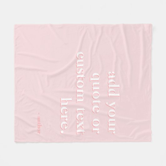 Modern Pink Voeg uw eigen offerte toe Fleece Deken (Voorkant (Horizontaal))