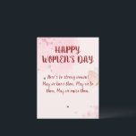 Modern Pink Watercolor Floral Women's Day Briefkaart<br><div class="desc">Celebrate the strength, creativity and achievements of women with this elegant International Women's Day postcard. Featuring a modern pink aesthetic and clean typography, it is perfect for sharing appreciation with friends, colleagues, employees or loved ones. Ideal for workplace celebrations, community events or personal messages, this stylish postcard adds a thoughtful...</div>