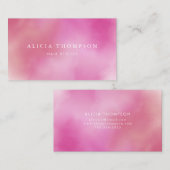 Modern Pink Waterverf Ombre Visitekaartje (Voorkant / Achterkant)
