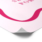 Modern Pink Wavy Lijst bruiloft welkom Poster (Hoek)