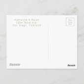 Modern Pink Wedding Nieuw Plan Aankondiging Briefkaart (Achterkant)