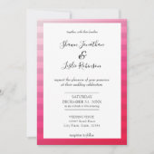 Modern Pink Wedding Typography Invitation V4 Kaart (Voorkant)