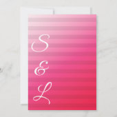 Modern Pink Wedding Typography Invitation V4 Kaart (Achterkant)
