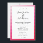 Modern Pink Wedding Typography Invitation V4 Kaart<br><div class="desc">Ben je klaar om te feesten? Breng je gasten naar binnen voor wat er op je bruiloft, verjaardag of baby shower in de winkel is. Maak je klaar om af te vallen met dit moderne en elegante roze stripesontwerp. Versie 4 van dit ontwerp. Versie 4 heeft ruimte voor eerste en...</div>