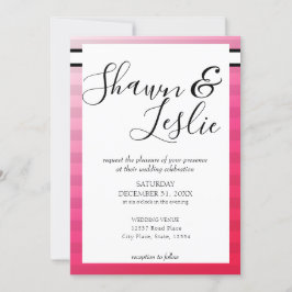 Modern Pink Wedding Typography Uitnodiging V2