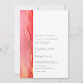 Modern Pink Wedding Uitnodiging (Voorkant)