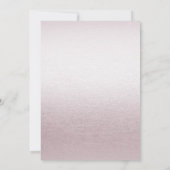 Modern Pink White Floral Wedding Invitation Kaart (Achterkant)
