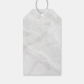 Modern Pink & White Flower Bouquet Wedding Cadeaulabel (Achterkant)