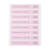 Modern Pink White Polka Dots Afstuderen 2016 (Vel)