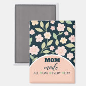 Modern Pink Wildflowers Pattern Magneet (Voorkant / Achterkant)